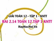 Bài 2.14 SGK Toán 12 tập 1 Kết nối tri thức